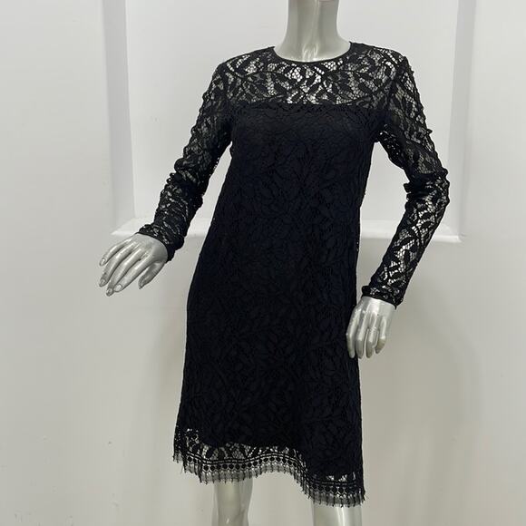 Jenni Kayne Long Sleeve Lace Black Dress - Picture 11 of 11